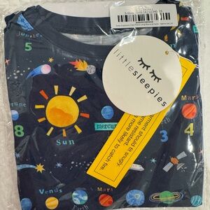 Little Sleepies Navy Sun & Planets Long-Sleeve Kids Top